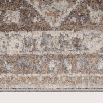 Traditional Distressed Beige Runner Rug