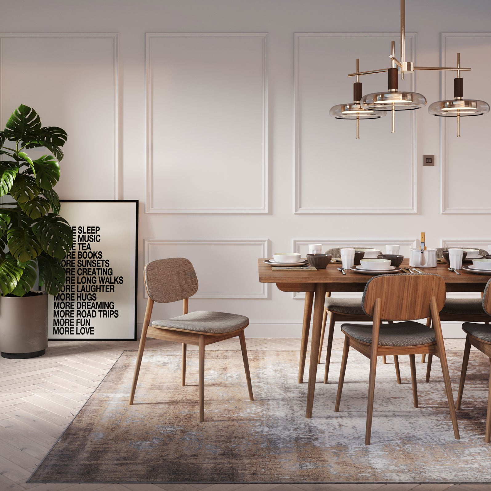 Beige Grey Distressed Area Rug