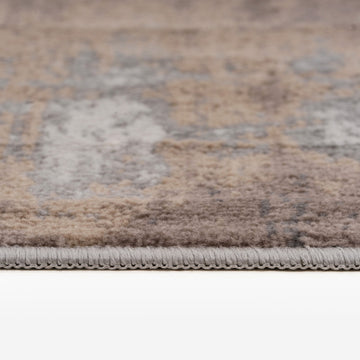 Beige Grey Distressed Runner Rug