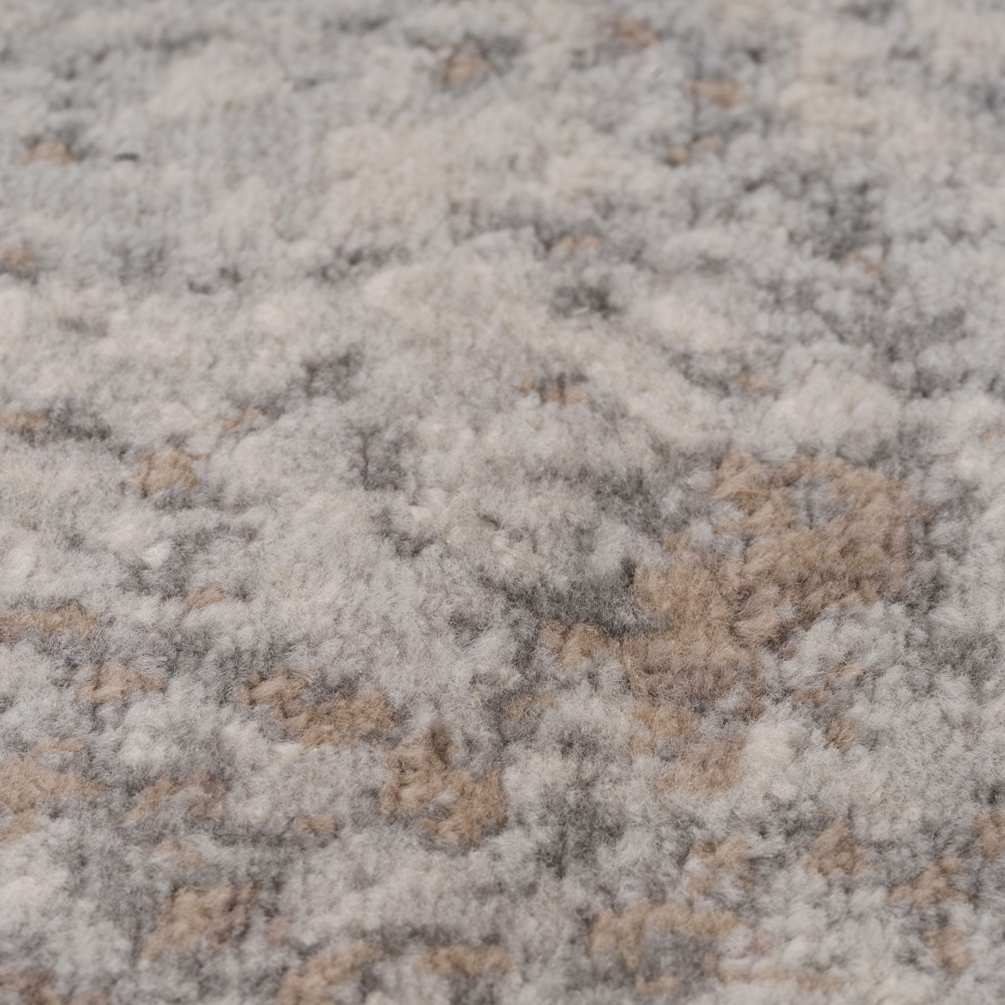 Beige Grey Distressed Runner Rug