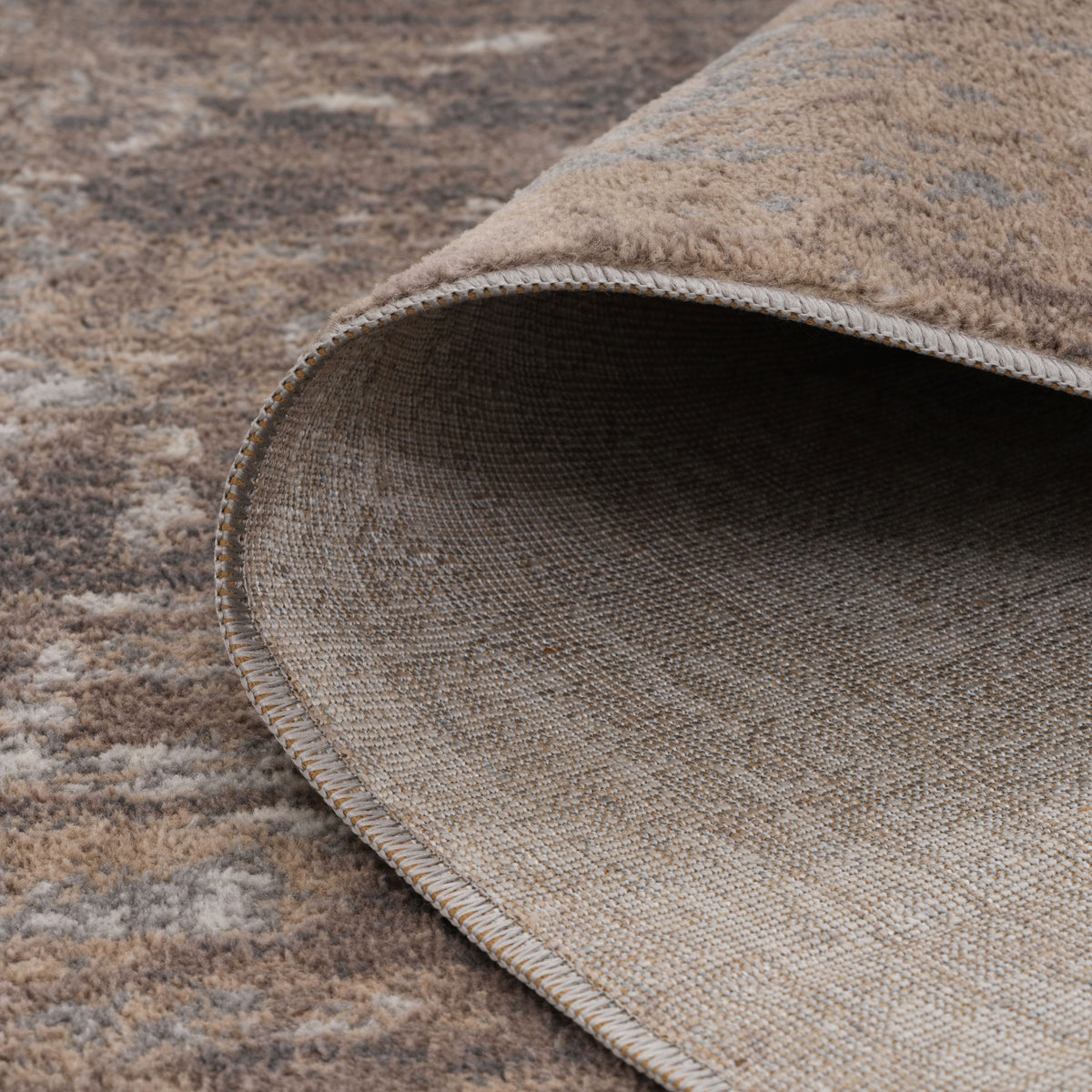Beige Grey Distressed Area Rug