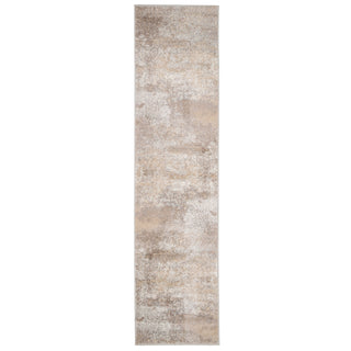 Beige Abstract Runner Rug