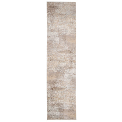 Beige Abstract Runner Rug