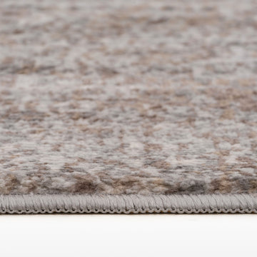 Beige Abstract Runner Rug