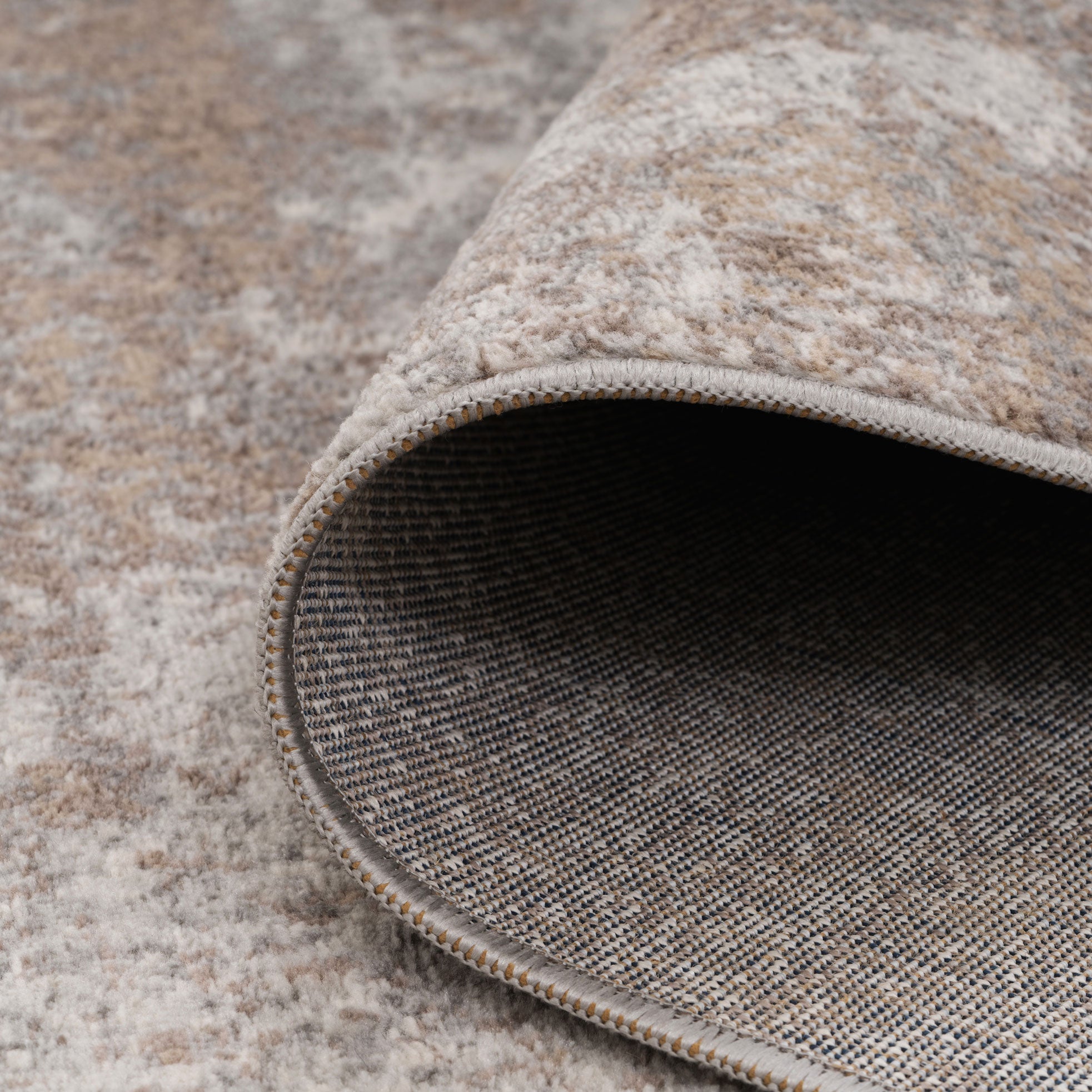 Beige Abstract Runner Rug