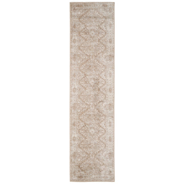 Beige Aztec Runner Rug