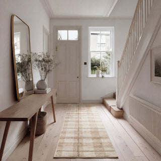 Neutral Beige Tartan Runner - Angus