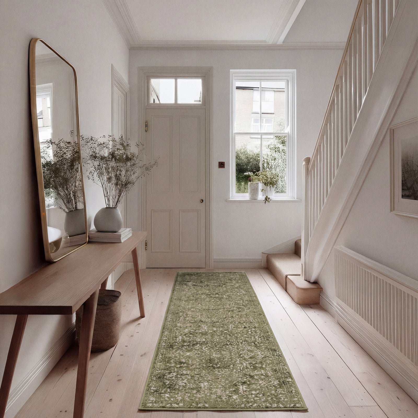 Green Vintage Medallion Runner - Linden
