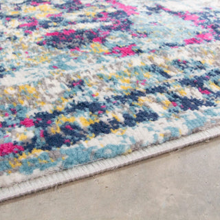 Faded Distressed Colourful Oriental Pattern Runner Rug - Demelza