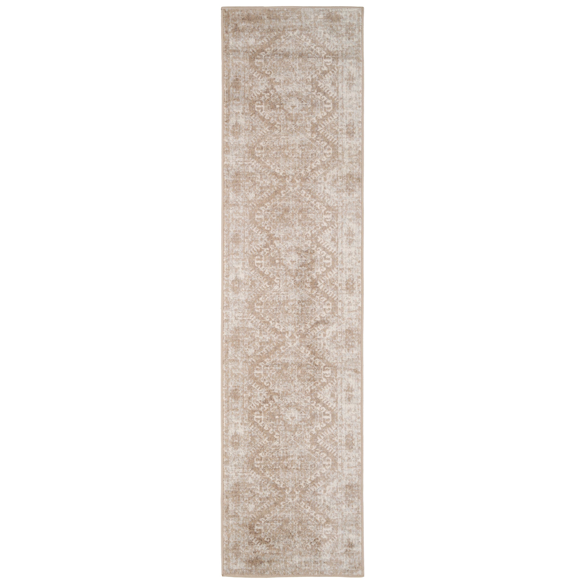 Beige Aztec Runner Rug