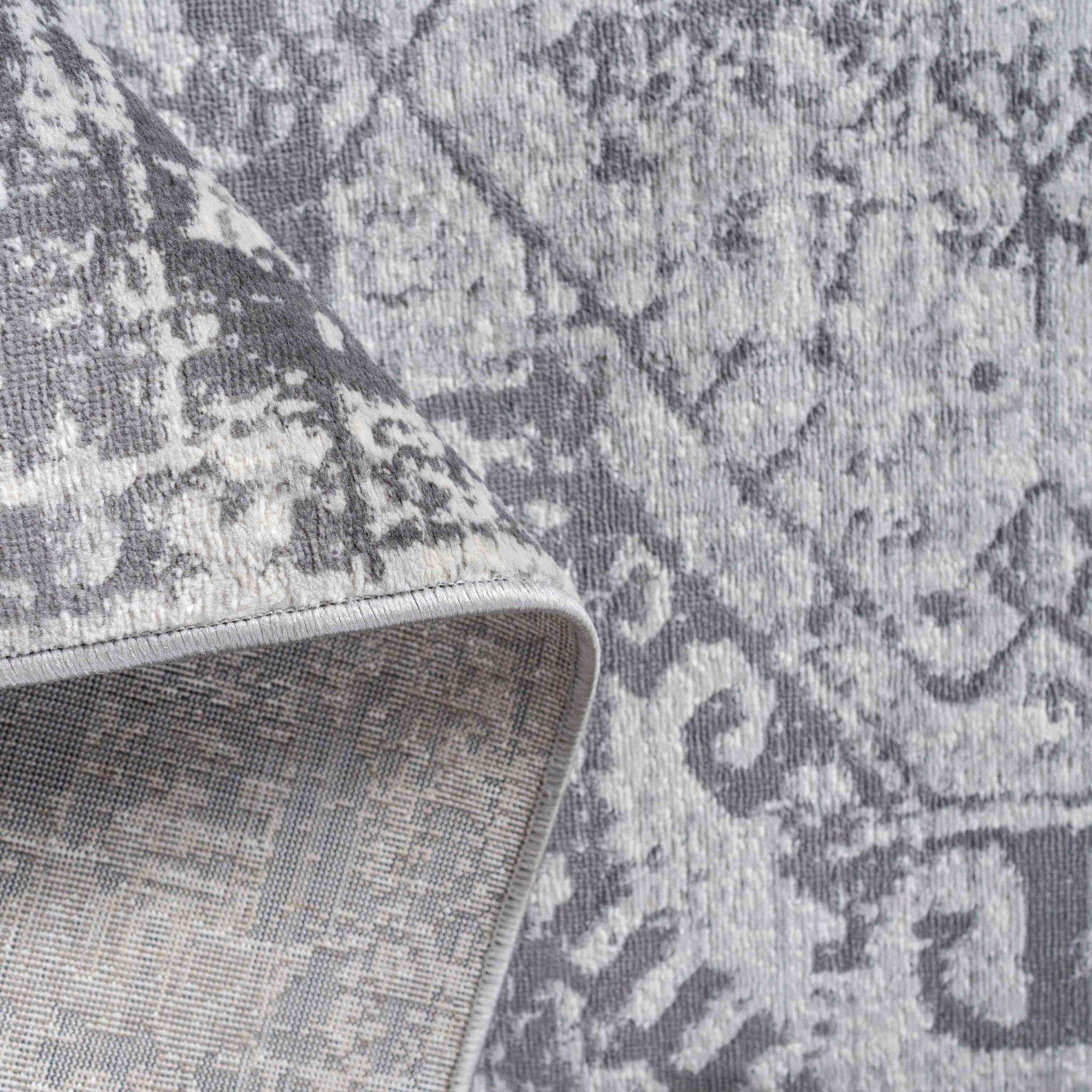 Grey Distressed Vintage Large Hall Runner Rugs