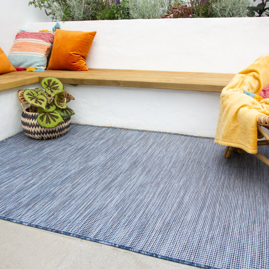 Blue Mottled Indoor | Outdoor Rug