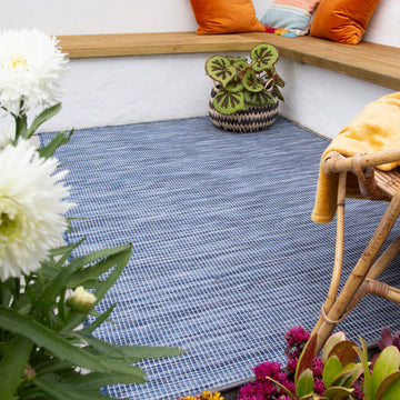 Blue Mottled Indoor | Outdoor Rug