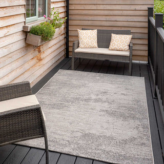 Abstract Grey Outdoor Rug - Pavillion