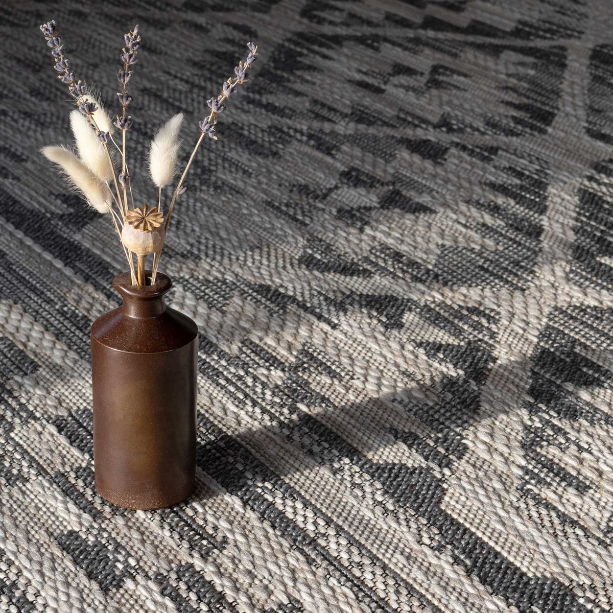 Aztec Grey Outdoor Rug - Pavillion