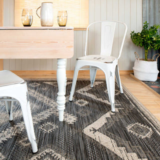 Geometric Grey Outdoor Rug - Pavillion