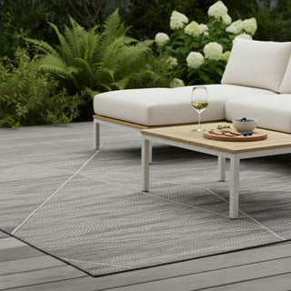 Modern Grey Outdoor Rug - Bonnie