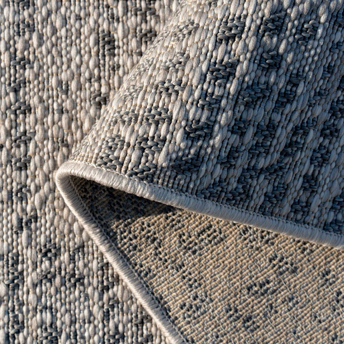 Diamonds Grey Outdoor Rug - Pavillion