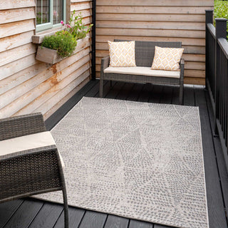 Diamonds Grey Outdoor Rug - Pavillion