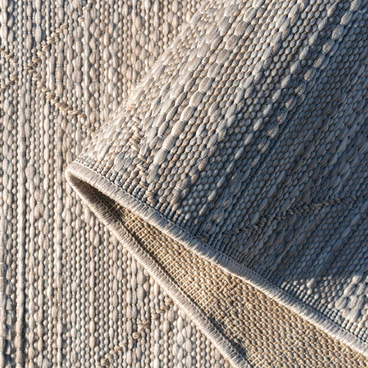 Beige Geometric Outdoor Rug - Pavillion