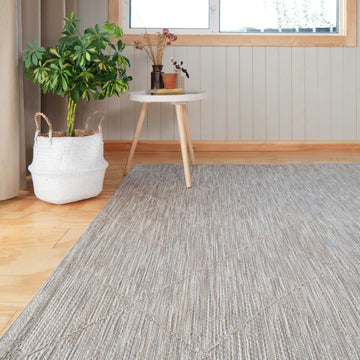 Beige Geometric Outdoor Rug - Pavillion