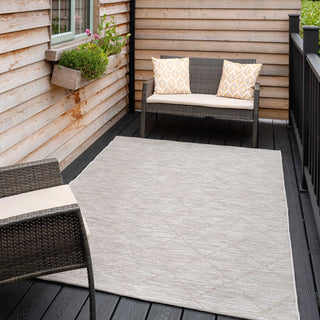 Beige Geometric Outdoor Rug - Pavillion