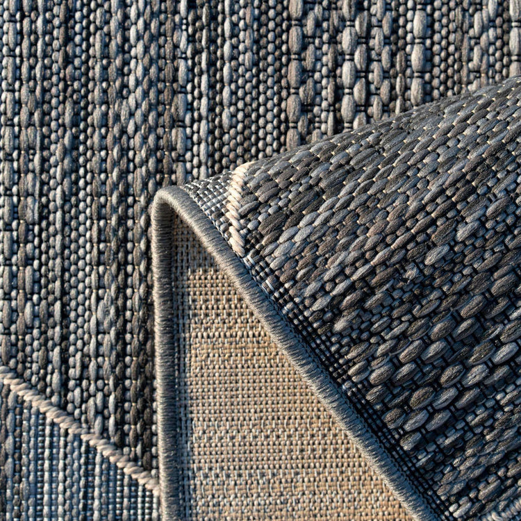 Grey Fractured Flatweave Runner Rug