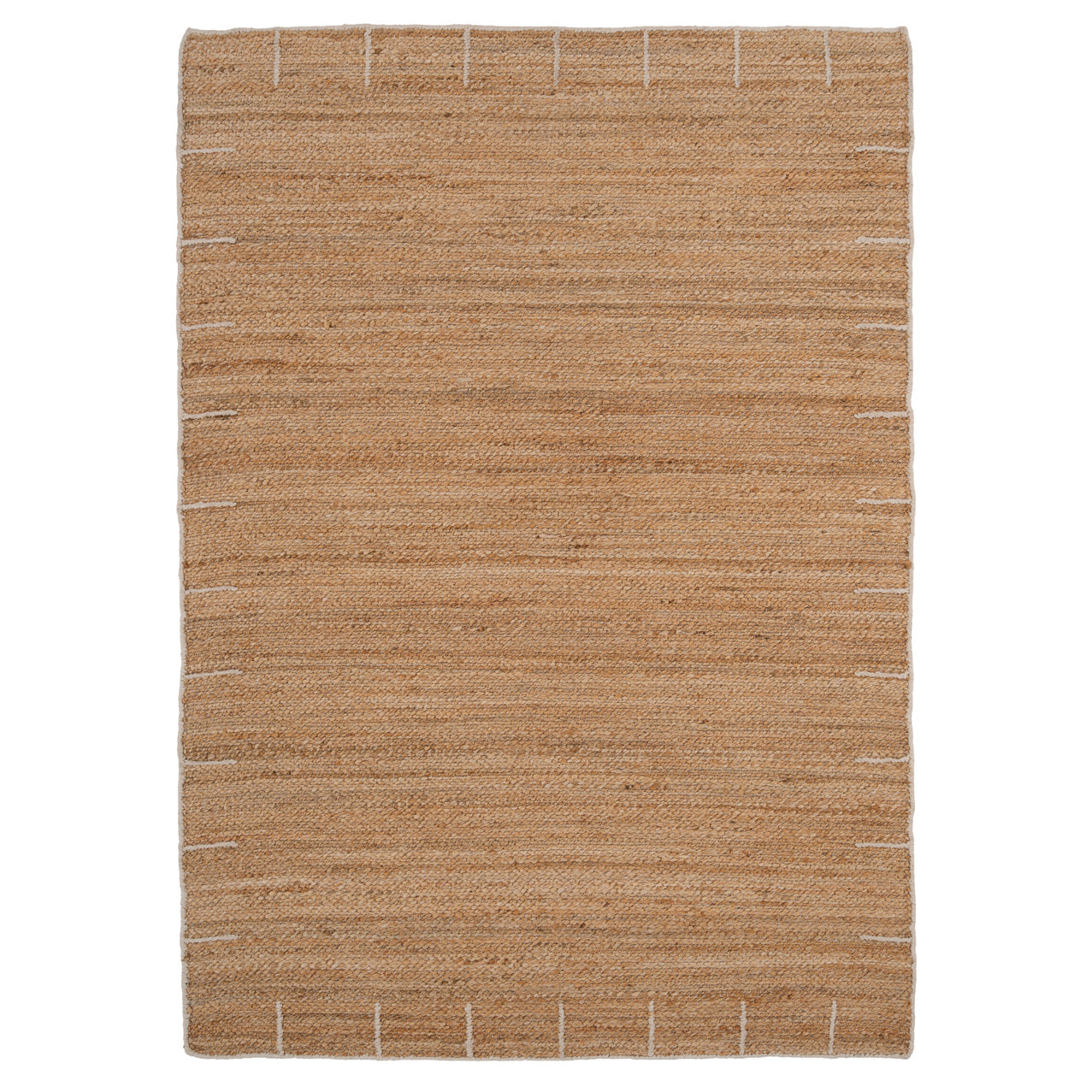 Natural Handwoven Brown Jute Framed Rug - Annie