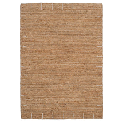 Natural Handwoven Brown Jute Framed Rug - Annie