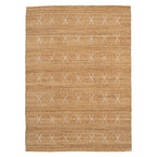 Handwoven Brown Jute Cross Stitch Rug - Callie