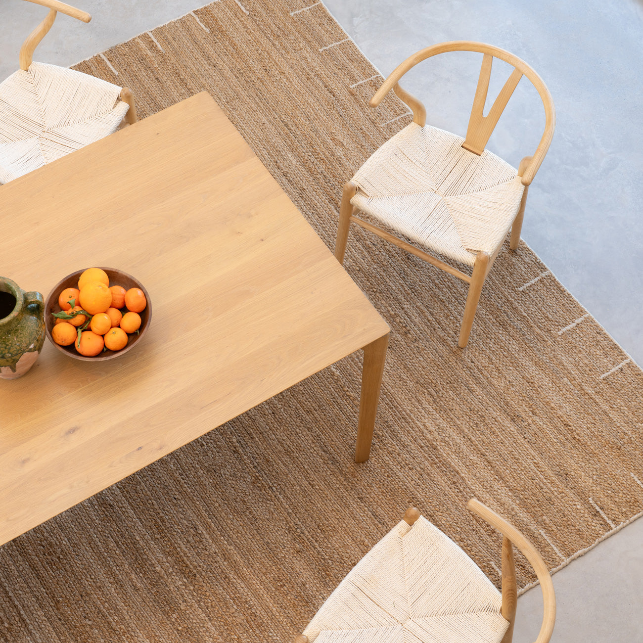 Natural Handwoven Brown Jute Framed Rug - Annie