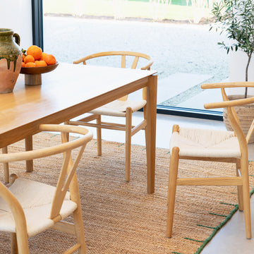 Natural Handwoven Brown Jute Framed Rug - Oakley