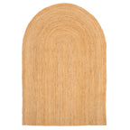 Handwoven Brown Jute Arched Rug - Kaya