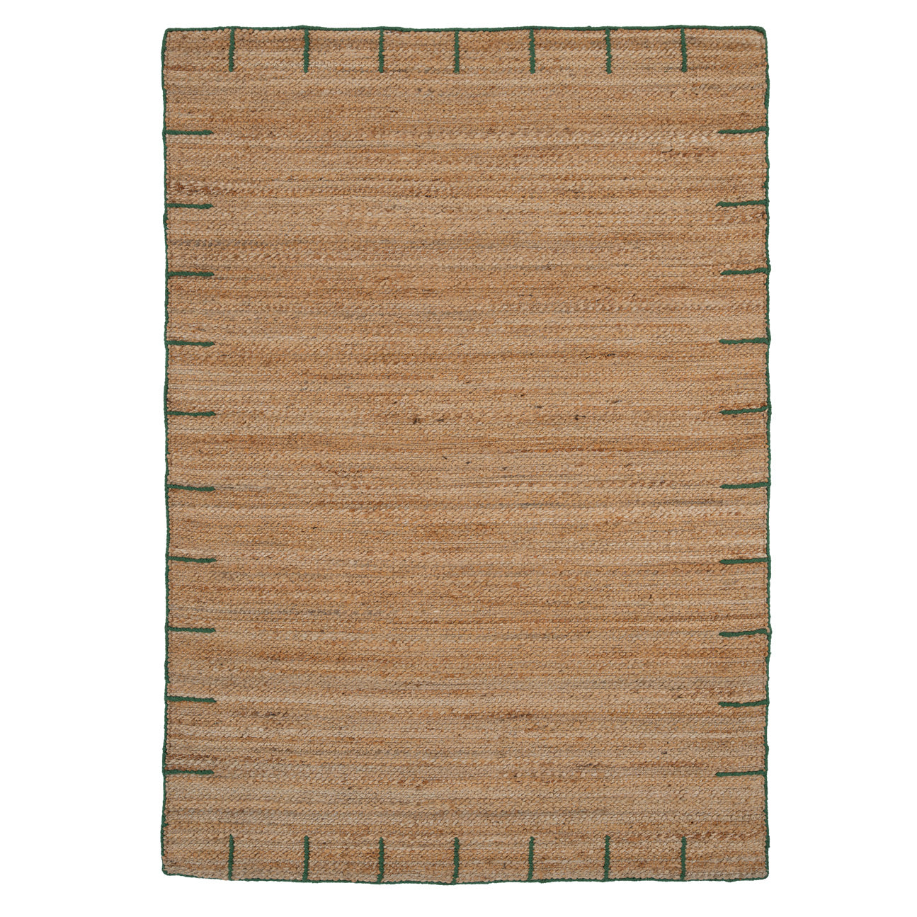 Natural Handwoven Brown Jute Framed Rug - Oakley