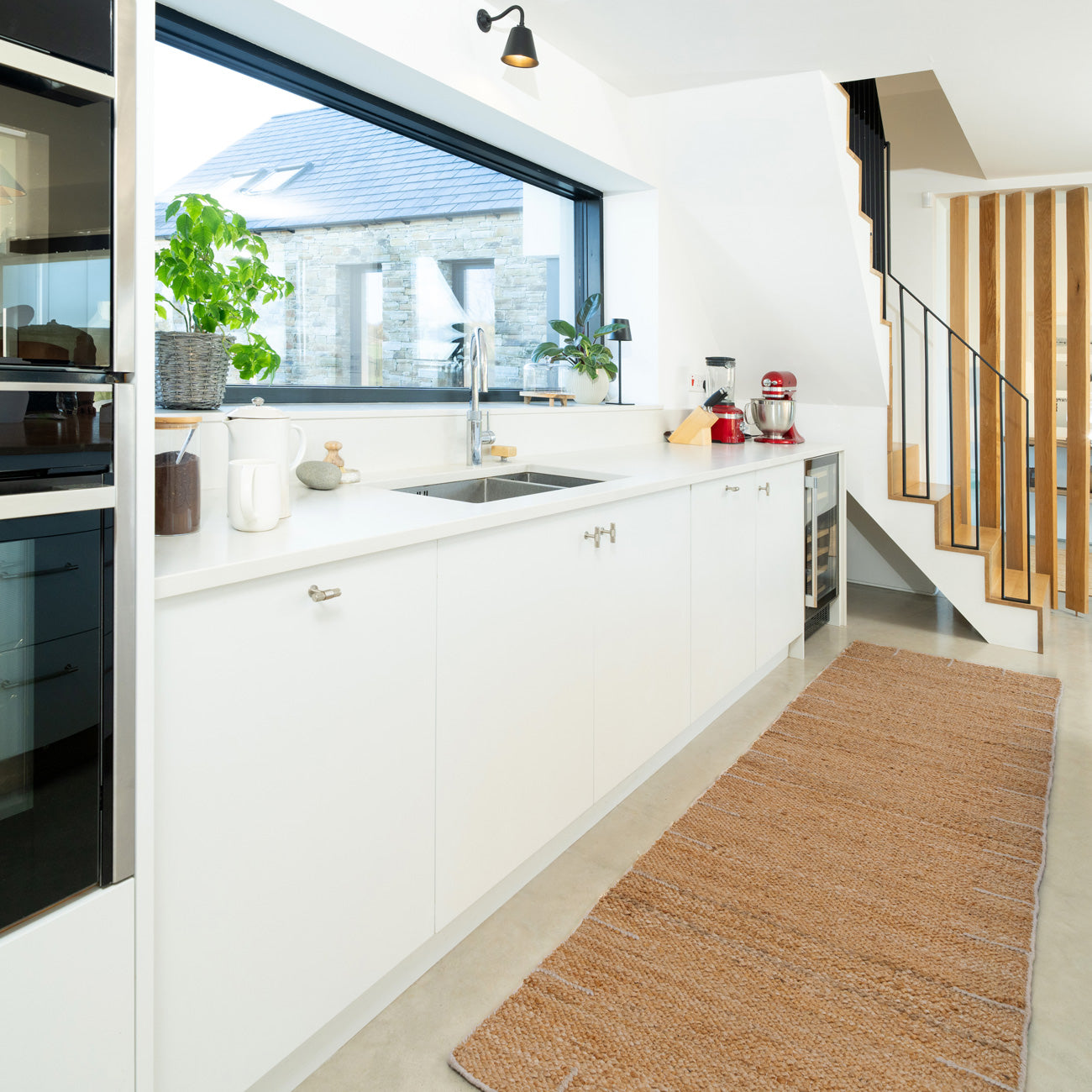 Natural Brown Jute Framed Runner - Annie