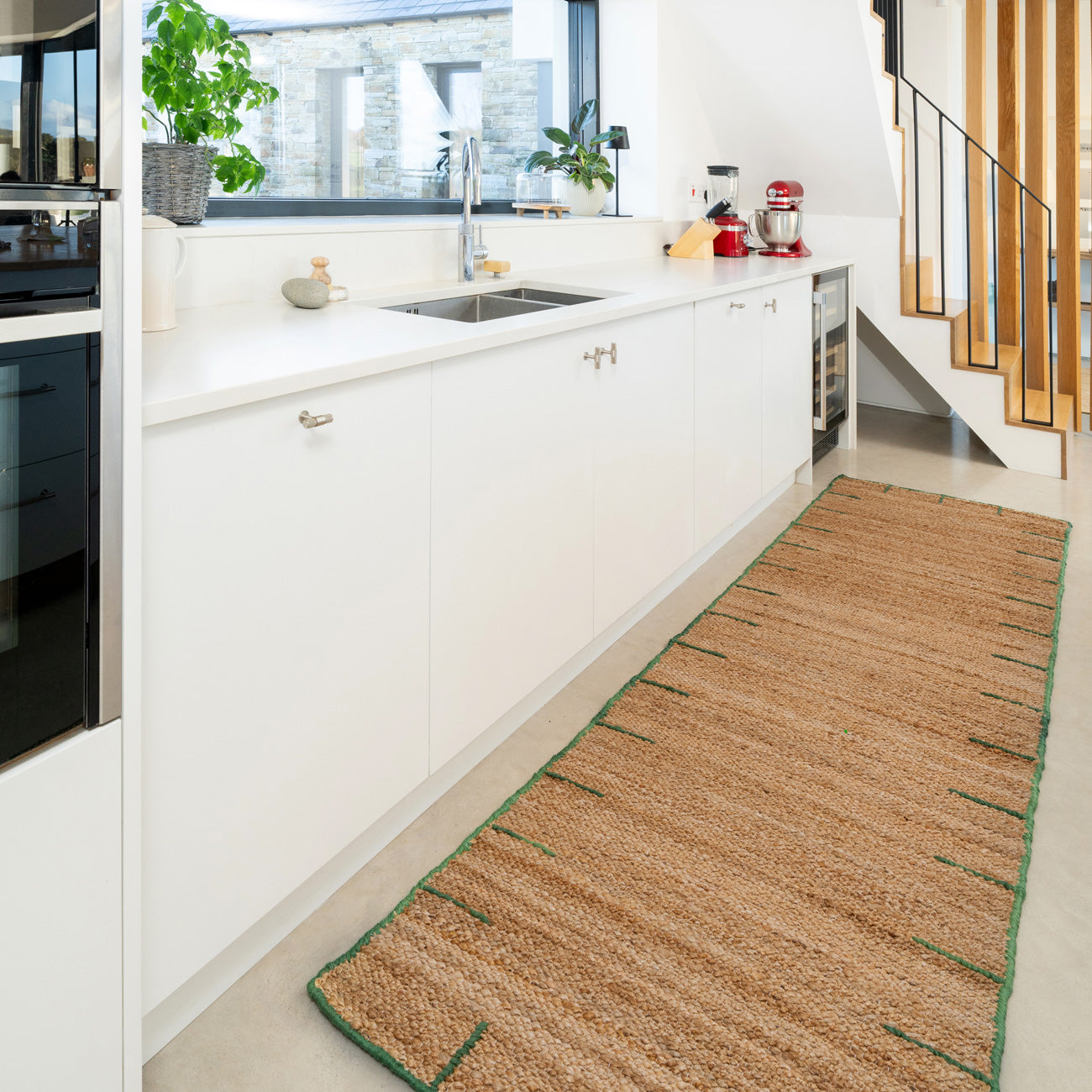 Handwoven Brown Jute Framed Runner - Oakley