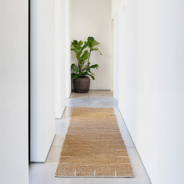 Natural Brown Jute Framed Runner - Annie