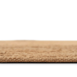 Natural Handwoven Brown Jute Border Rug - Alma