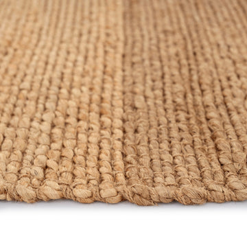 Handwoven Brown Jute Border Runner - Alma