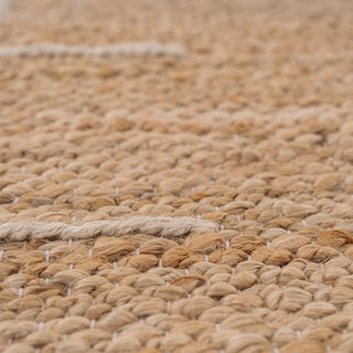 Natural Handwoven Brown Jute Framed Rug - Annie