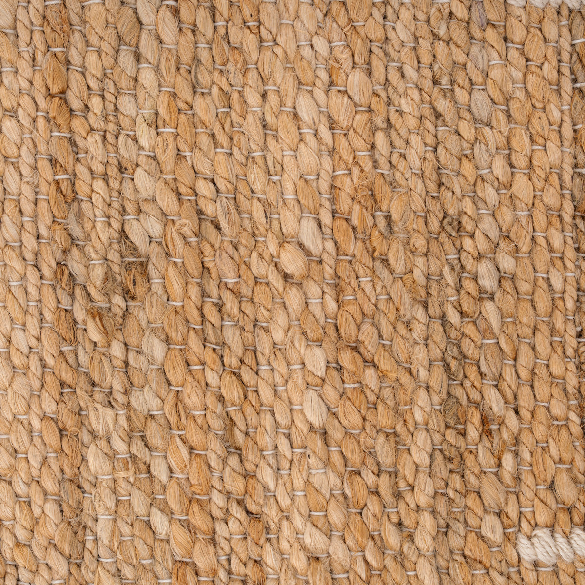 Natural Handwoven Brown Jute Framed Rug - Annie