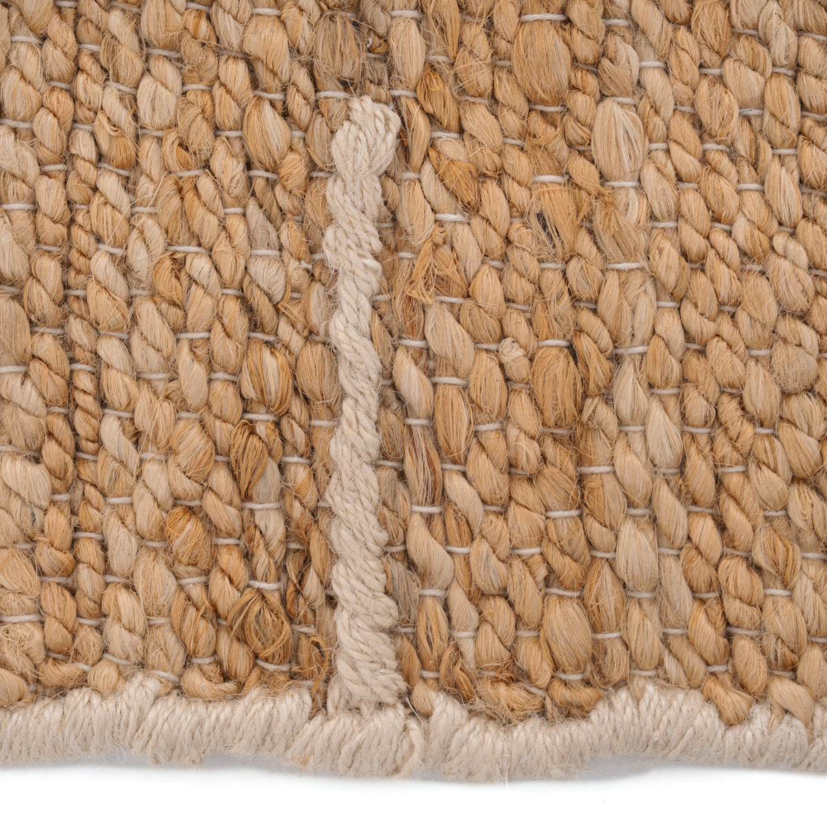 Natural Brown Jute Framed Runner - Annie