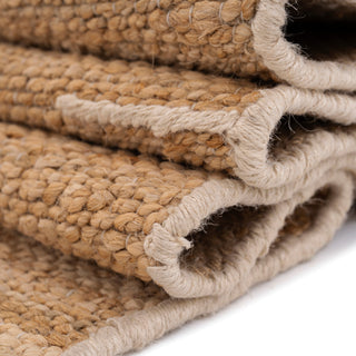 Natural Handwoven Brown Jute Framed Rug - Annie