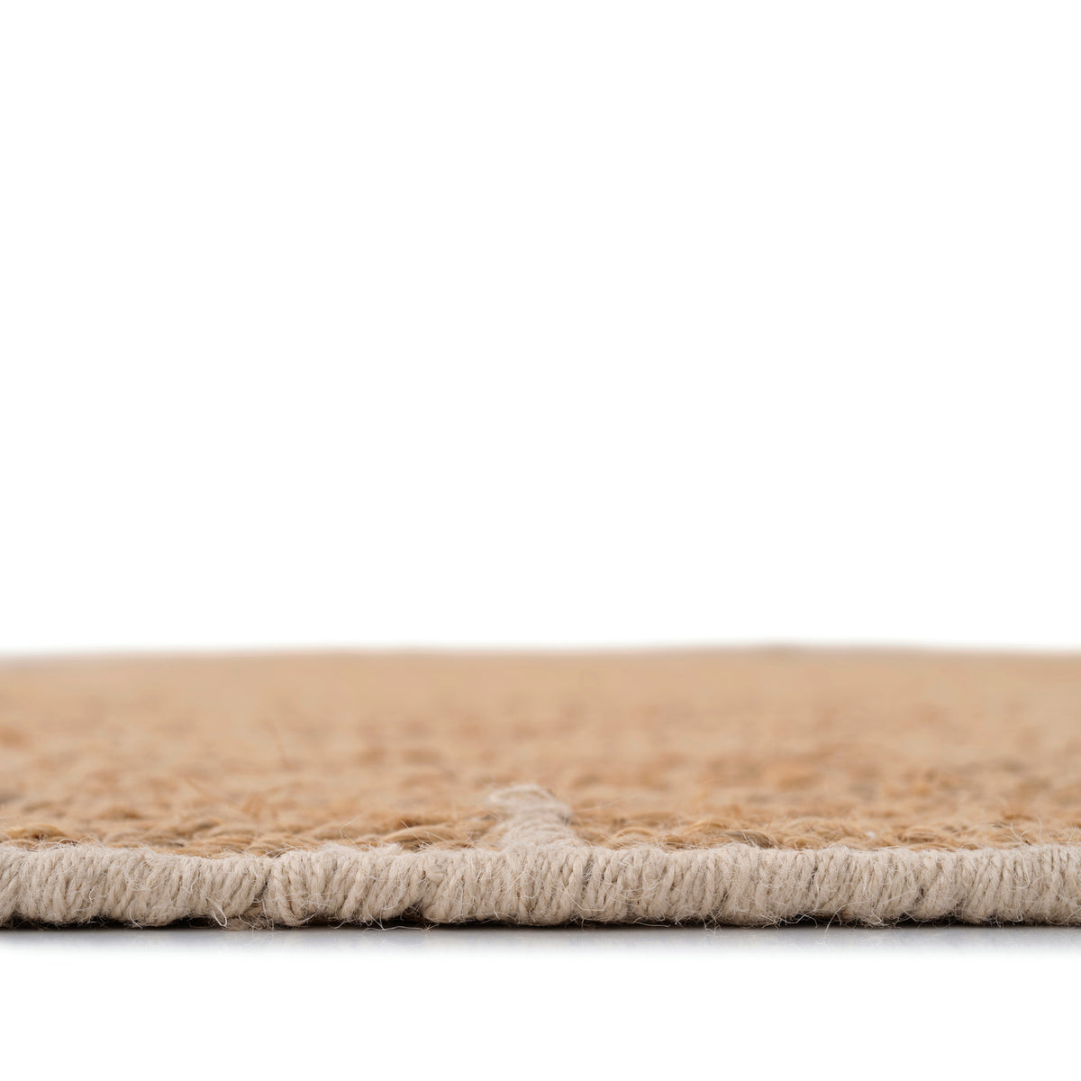 Natural Handwoven Brown Jute Framed Rug - Annie