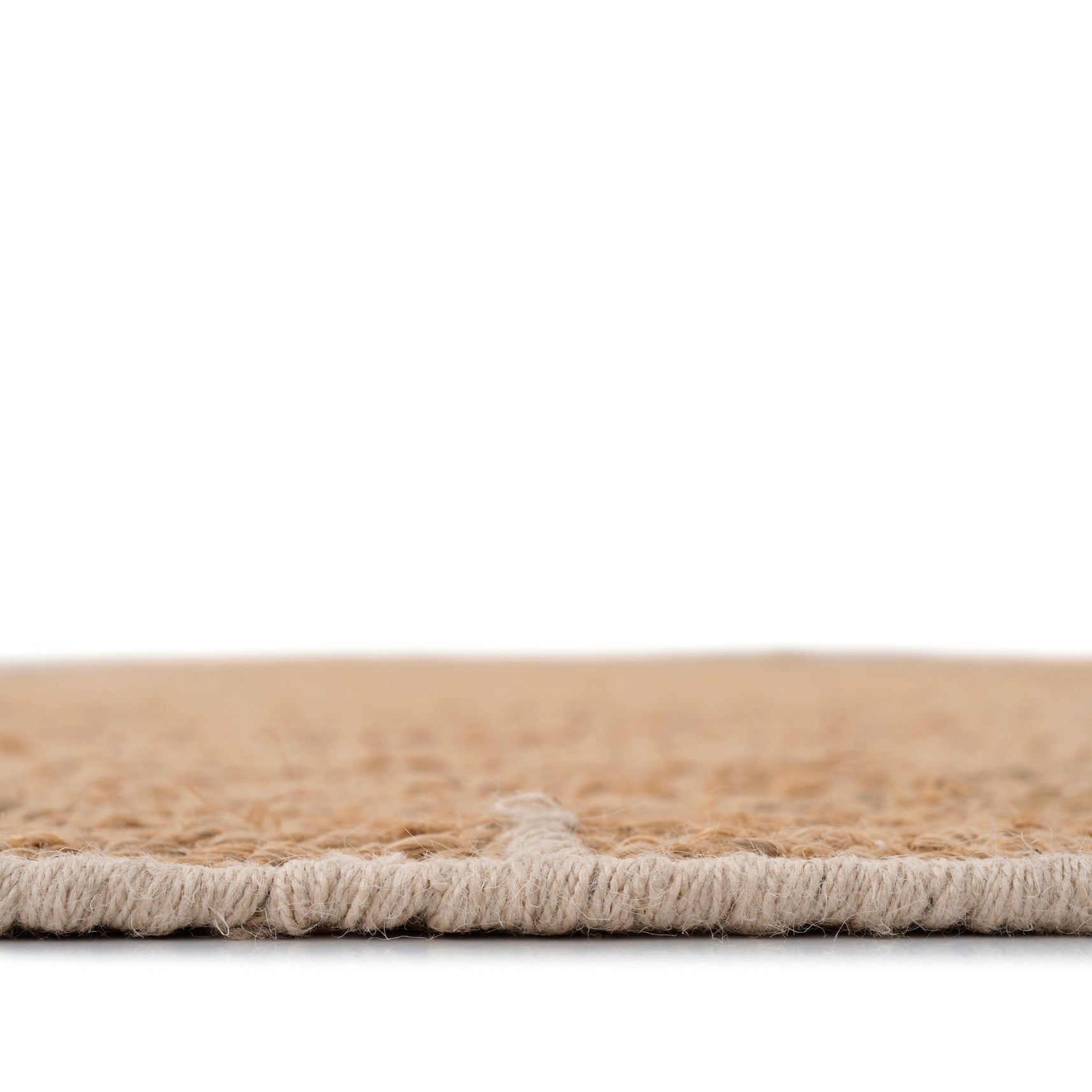 Natural Handwoven Brown Jute Framed Rug - Annie