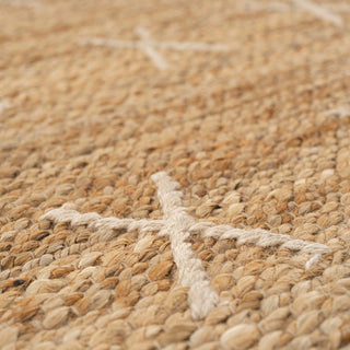 Handwoven Brown Jute Cross Stitch Runner - Callie