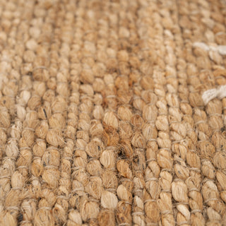 Handwoven Brown Jute Cross Stitch Runner - Callie