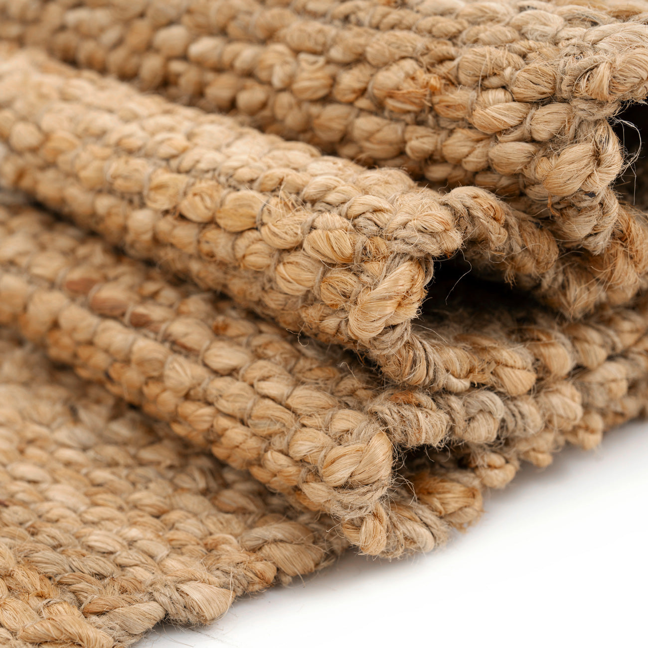 Handwoven Brown Jute Cross Stitch Rug - Callie