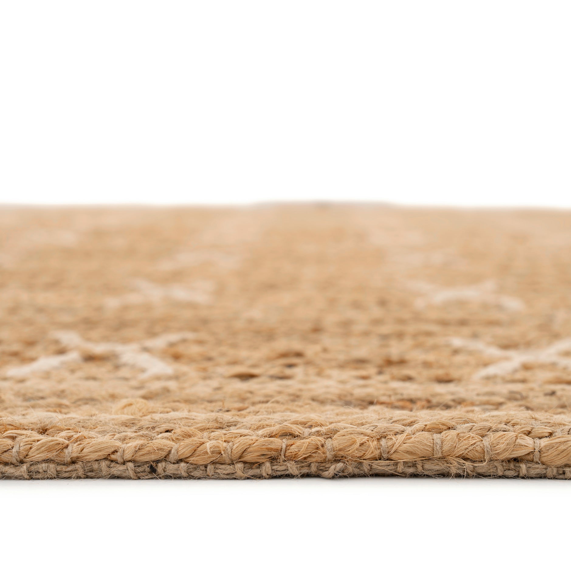 Handwoven Brown Jute Cross Stitch Runner - Callie