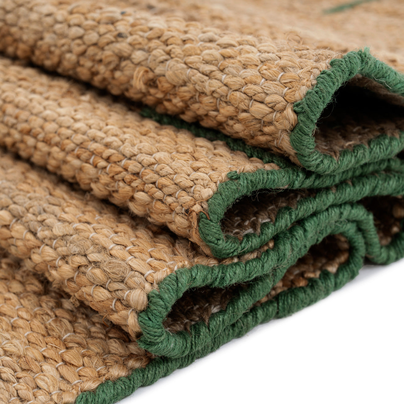 Natural Handwoven Brown Jute Framed Rug - Oakley